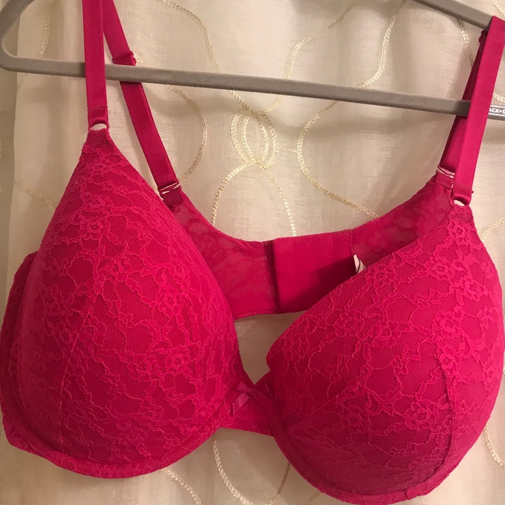 Victoria Secret Hot Pink Lace Bra